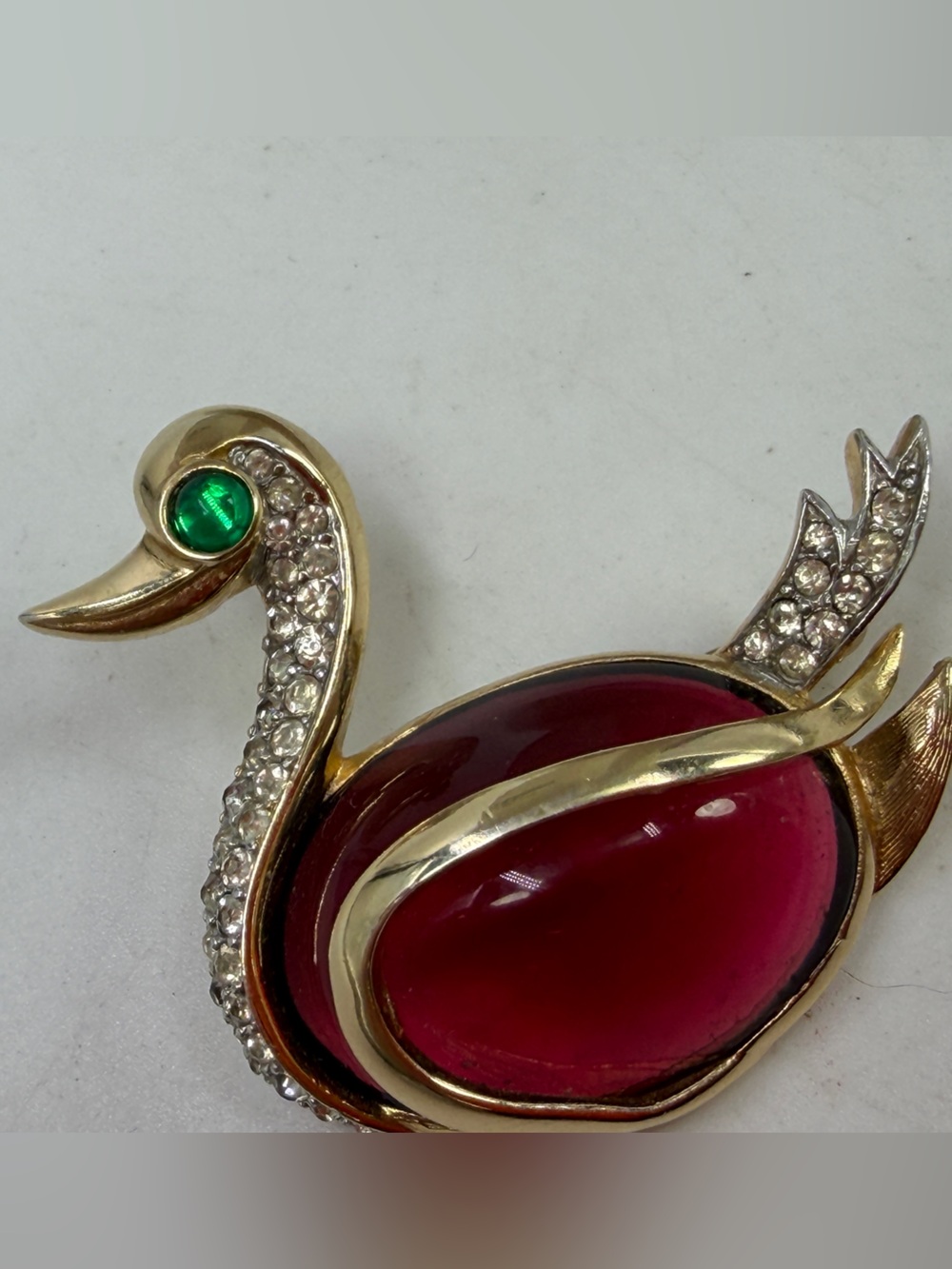 Trifari Brooch Jelly belly duck bird